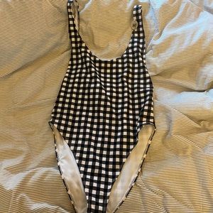 Gingham One Piece Bathing Suit
